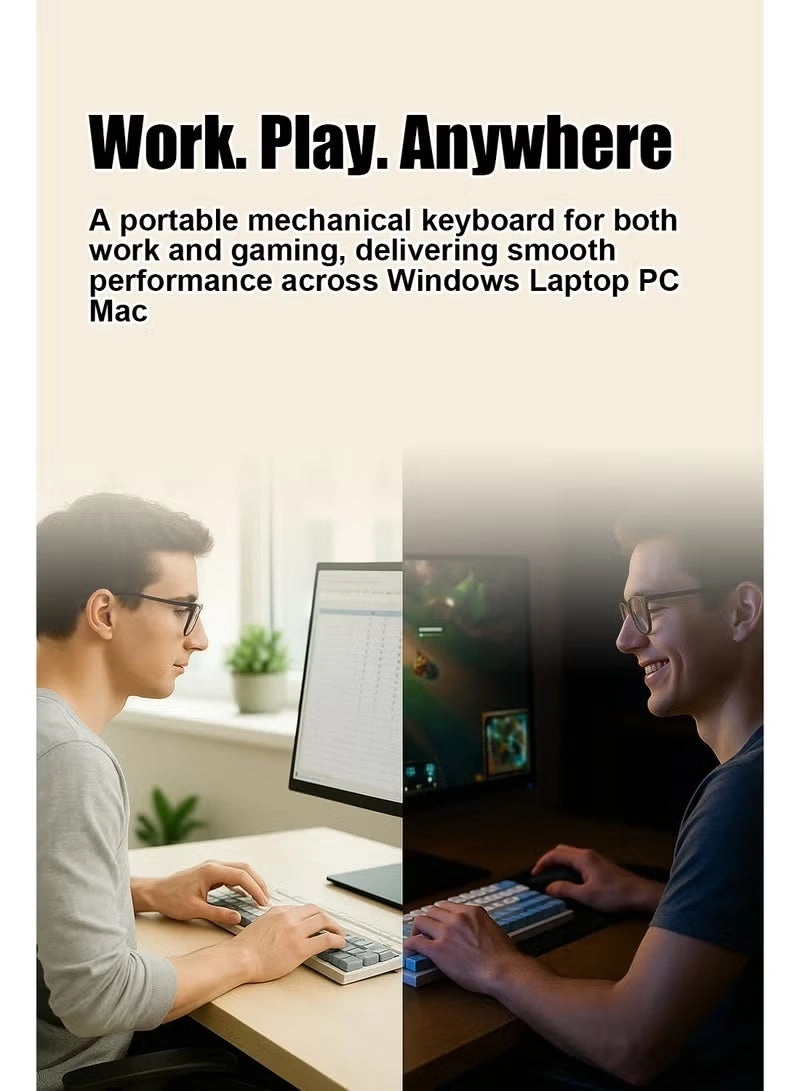 61 Keys Mechanical Gaming Keyboard - AR/EN Wired