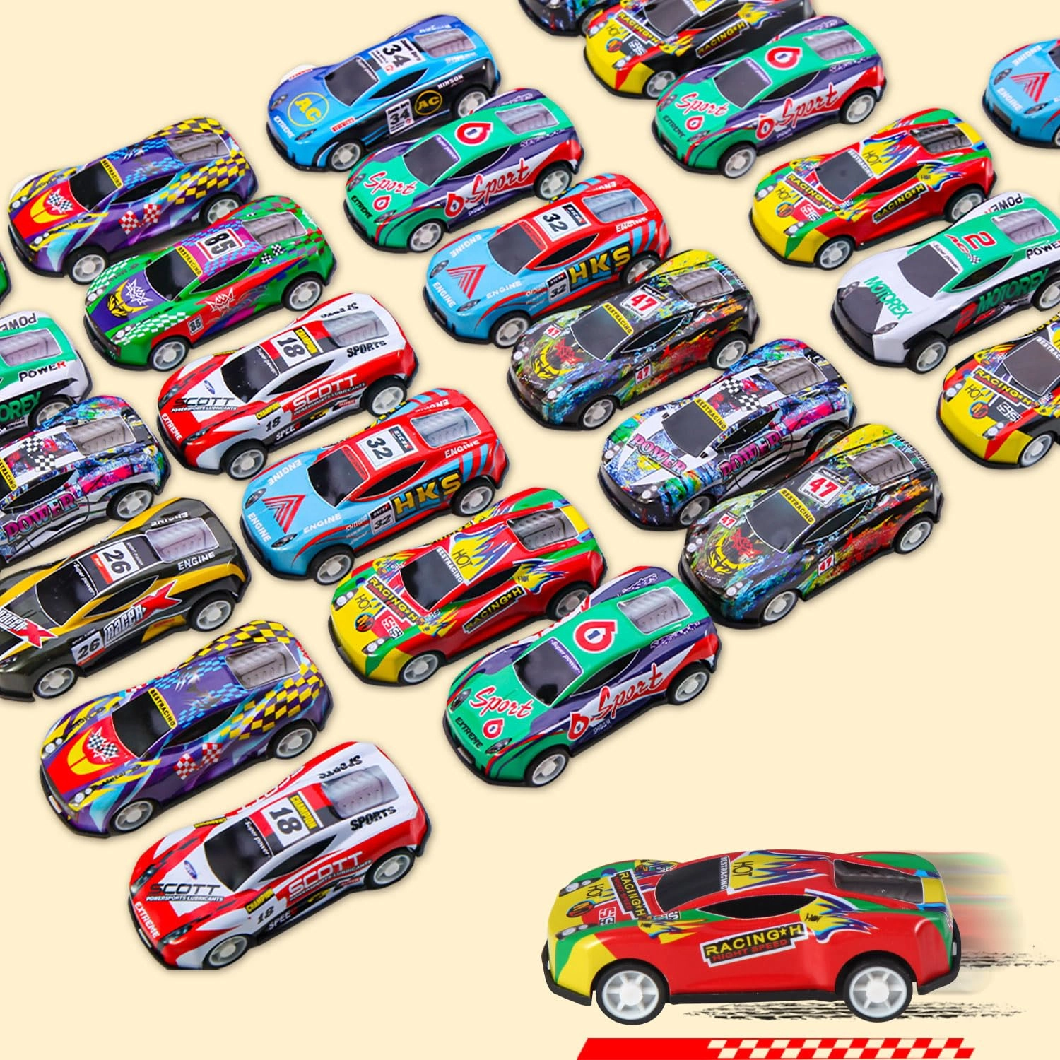 soi-meme Pull Back Cars - 30 Pack
