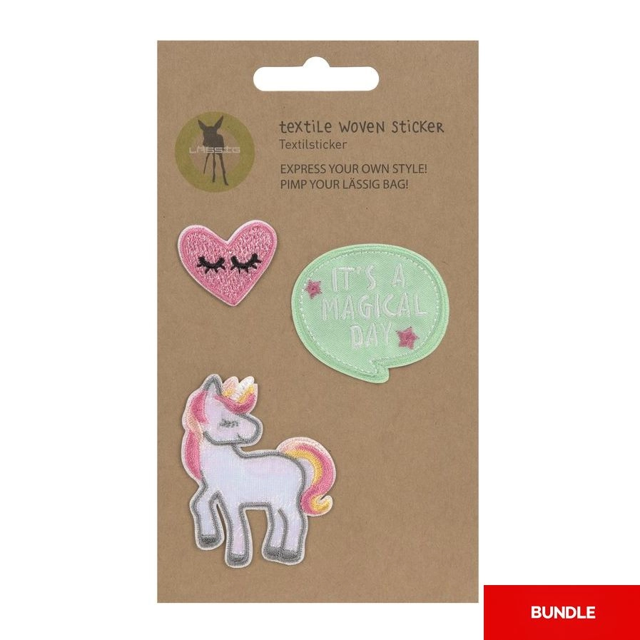 Lässig Pimp your bag Sticker Book Textile Woven 3 pcs