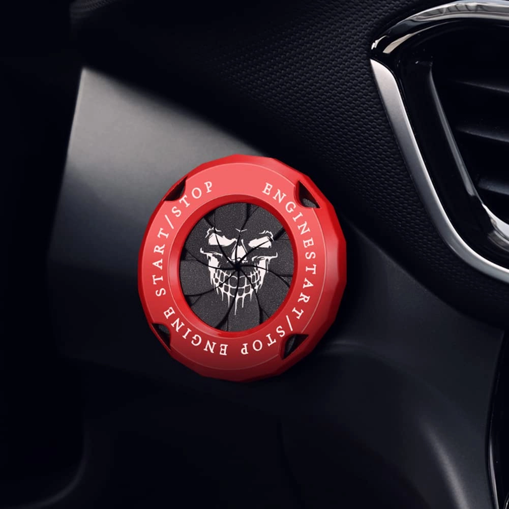 Start Stop Button Cover - Zinc alloy Skull Pattern