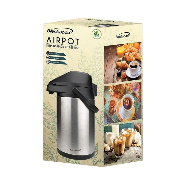 Airpot Stainless Steel Pump Vacuum Flask - 3.5L