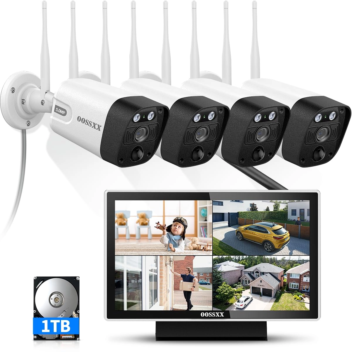 OOSSXX All-in-One 5MP - 4 cameras 4 channels