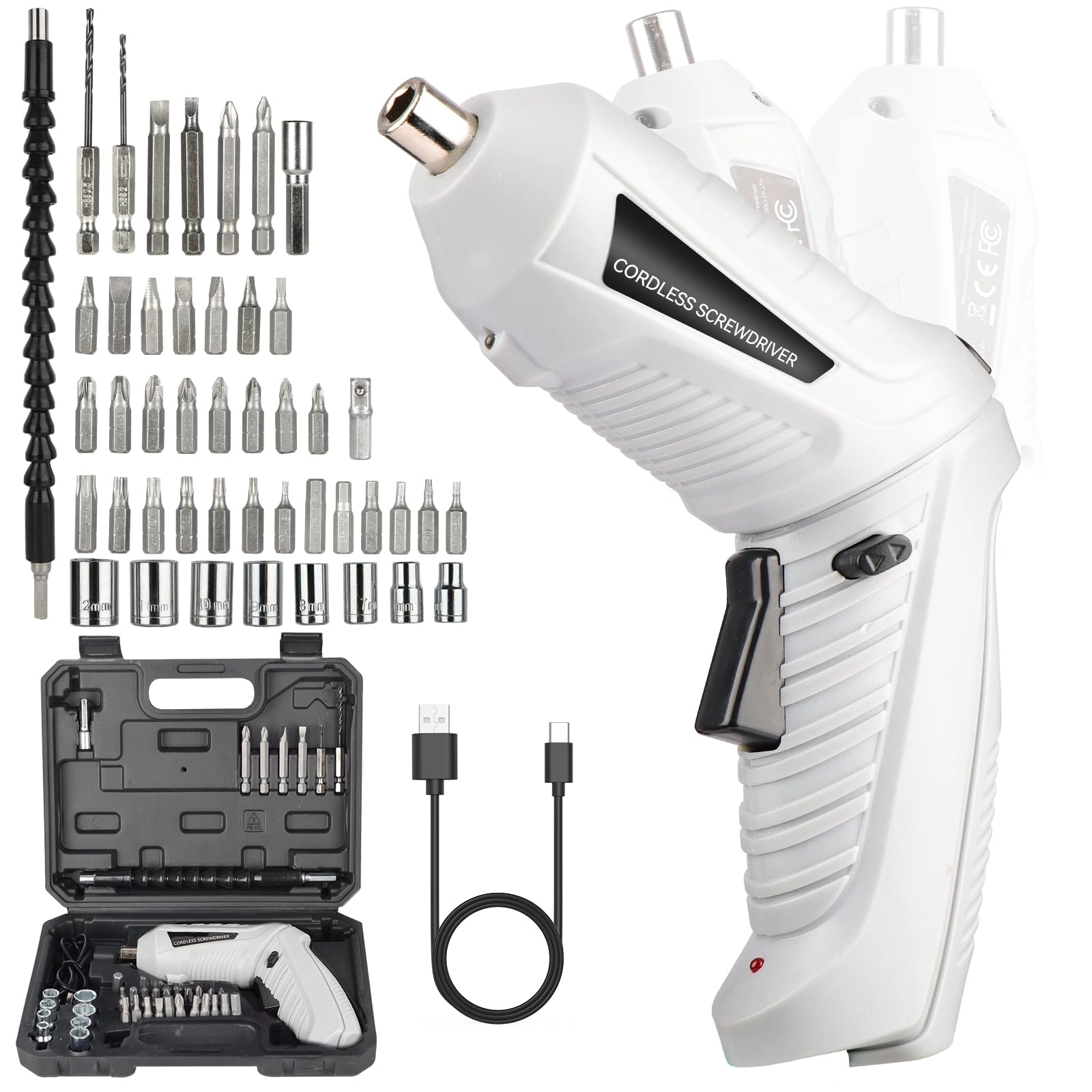 MISTRO Cordless Electric Screwdriver - 1500mAh 1300mAh