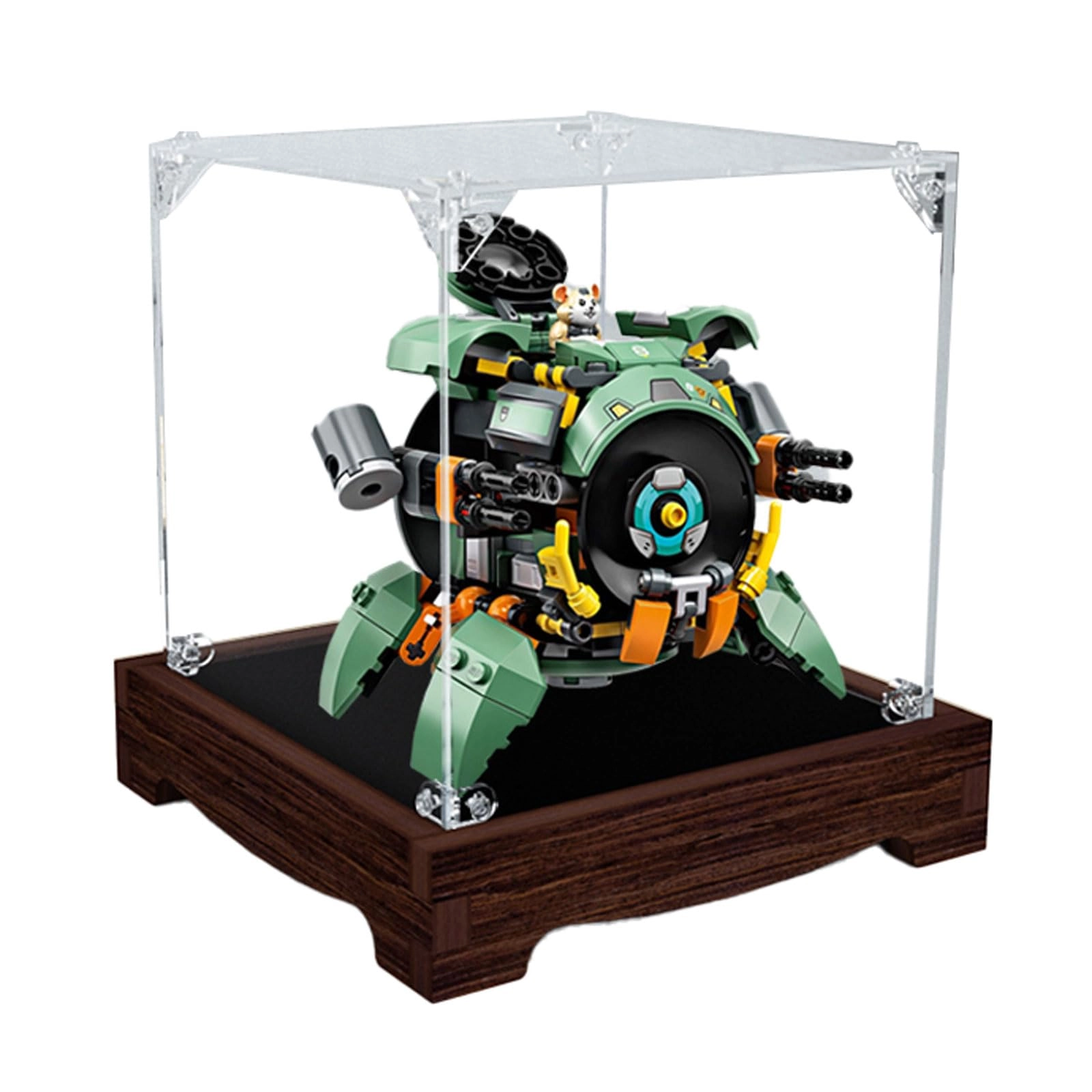 Acrylic Display Case - 75976 Walnut Color 17 x 17 x 17 cm