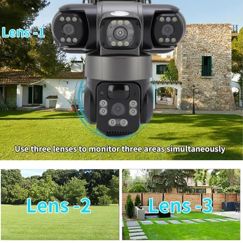 Triple Lens Security Camera 2MP