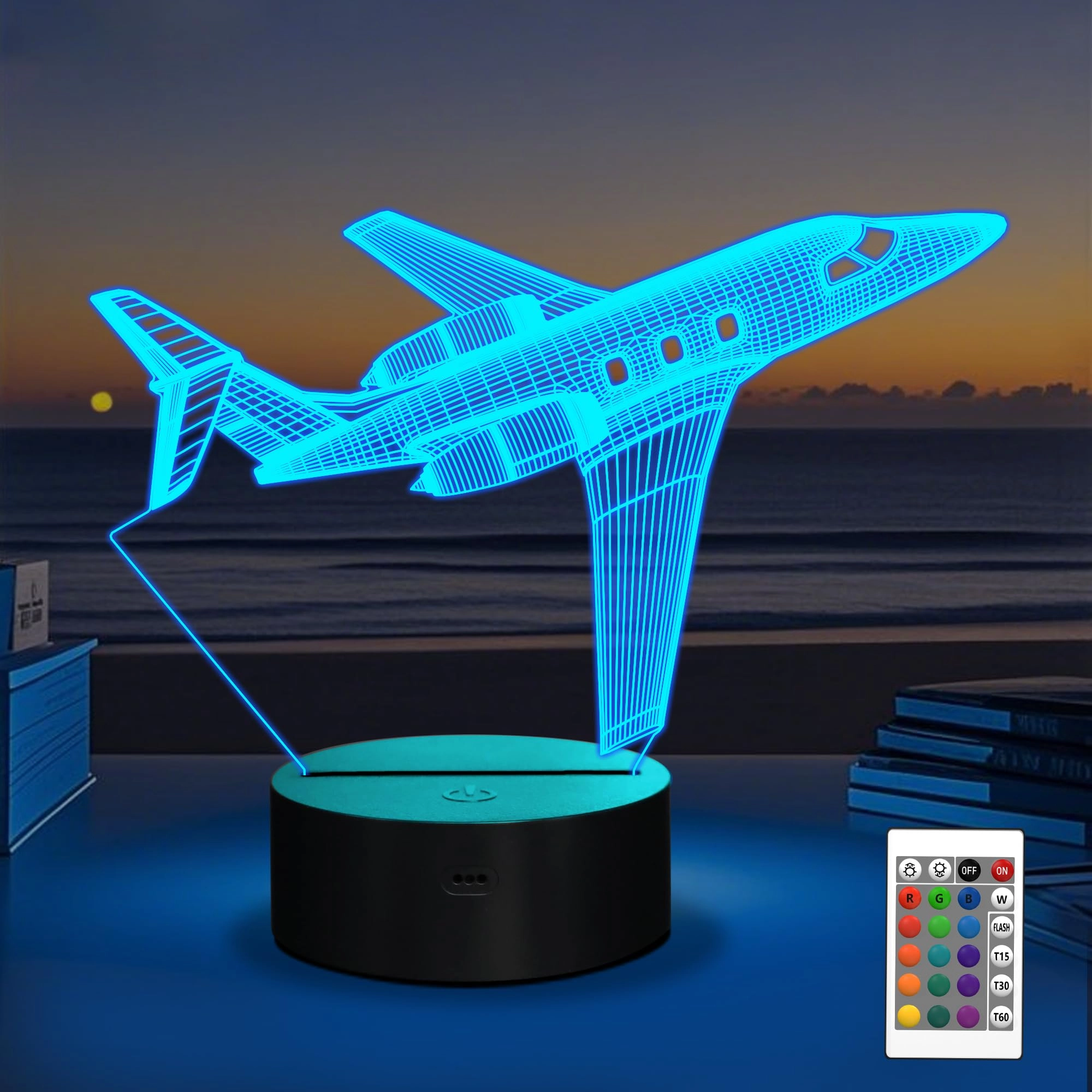 okiyid Gulfstream 3D Illusion Lamp - Battery Powered Multicolor