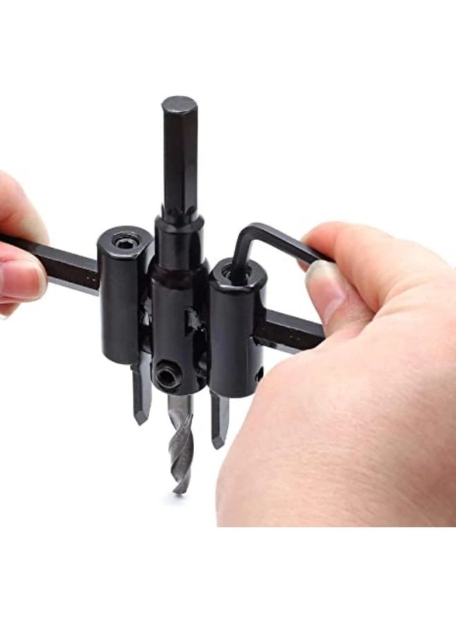 Adjustable Hole Saw Cutter - 30 mm - 120 mm plywood laminate composite materials rubber PVC