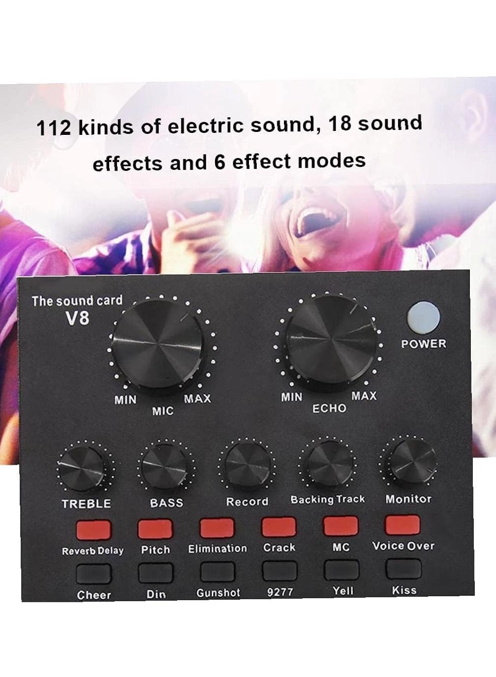 Sound Card V8 USB Microphone