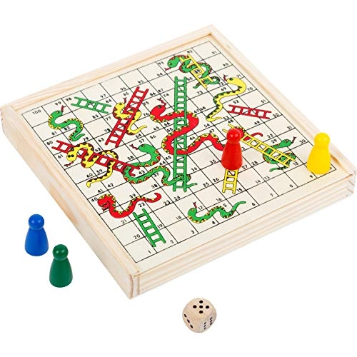 Snakes and Ladders Game To Go - Wood 100% FSC Certified