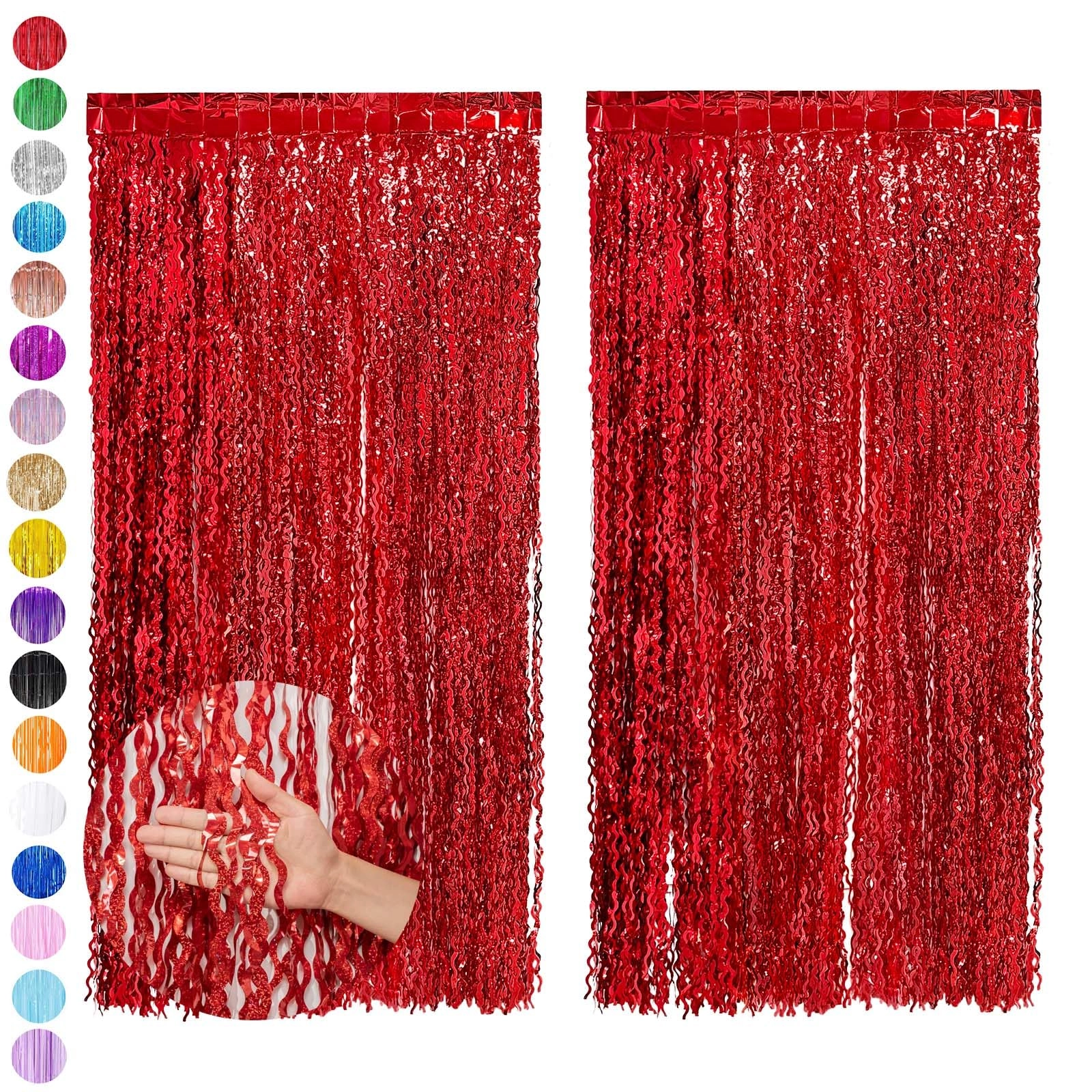Tinsel Curtain - 2pcs Birthday Wedding Holiday Party