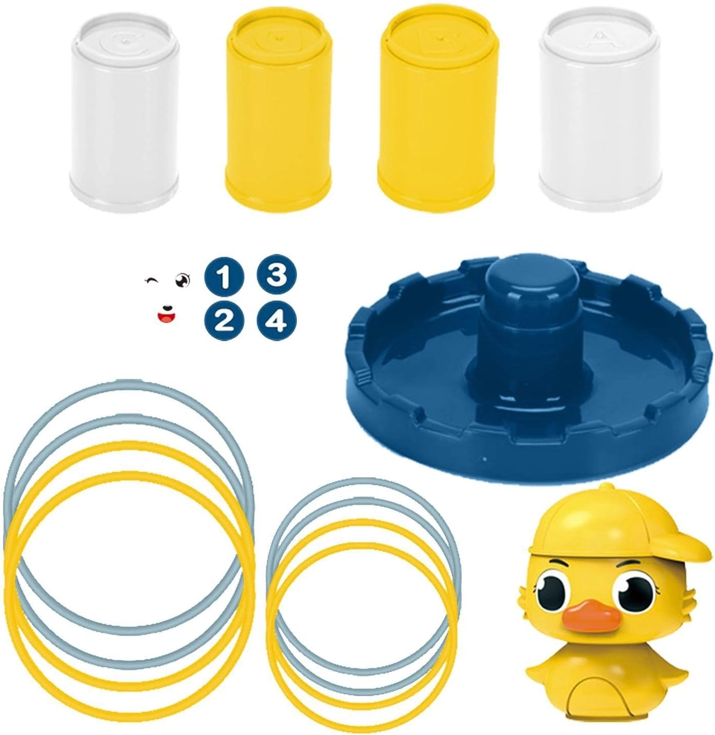 Stacking Cups Cartoon Duck - 4 pieces