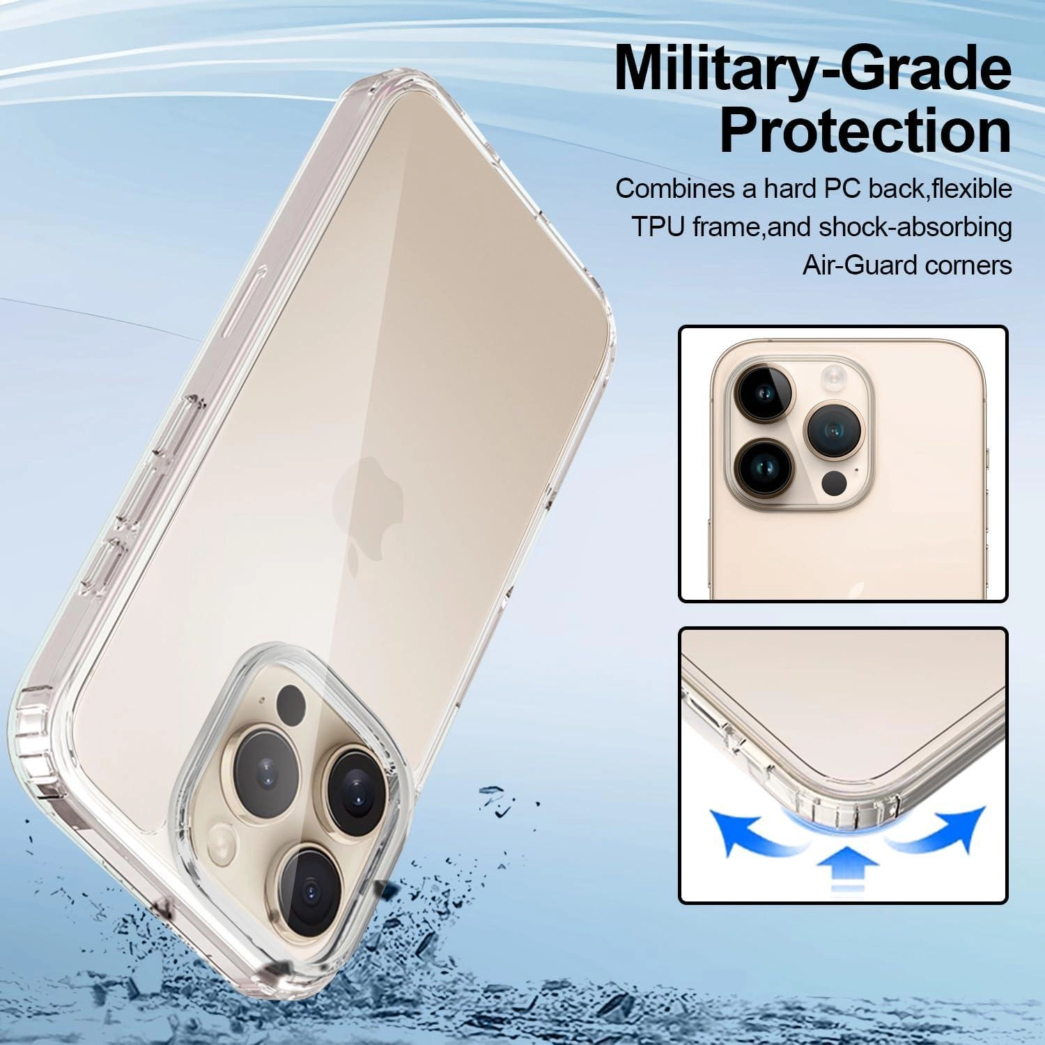 Clear Back Case for iPhone 16 Pro Max