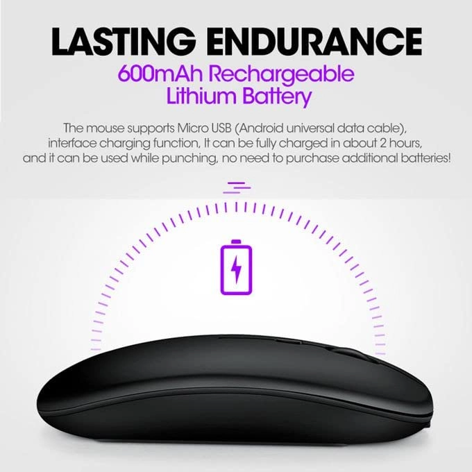 Slim Rechargeable Wireless Mouse - Wireless