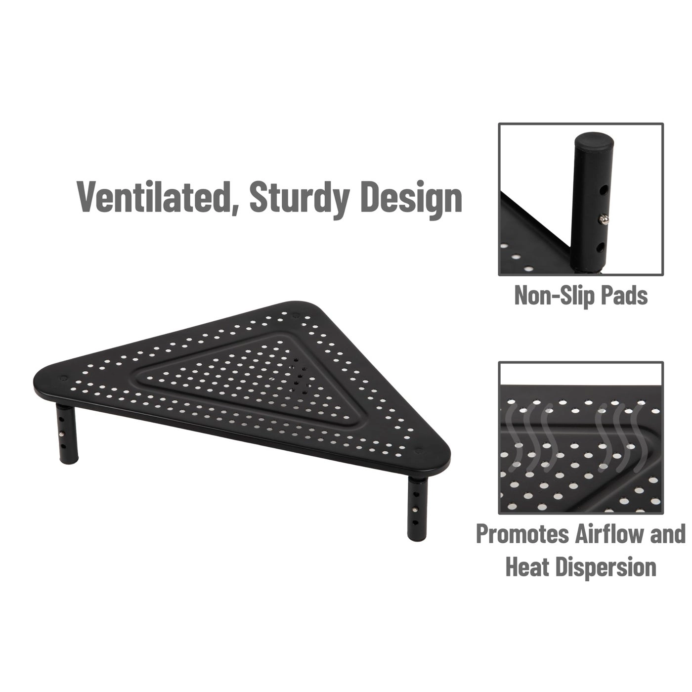 Triangle Monitor Stand - 40lb18kg Adjustable Height