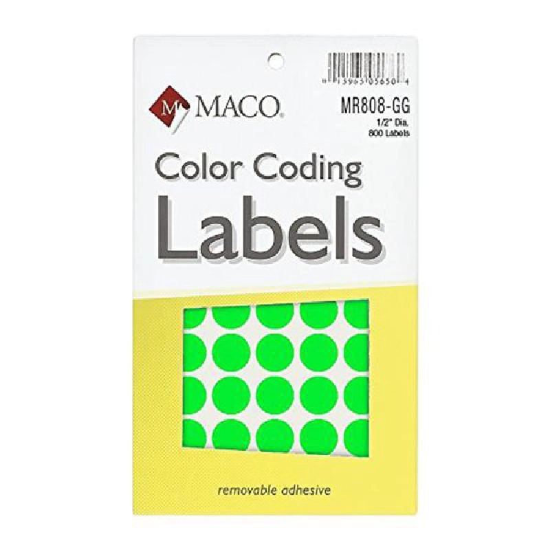 Color Coding Labels - 768 Labels .25 in ( 6.35 mm )