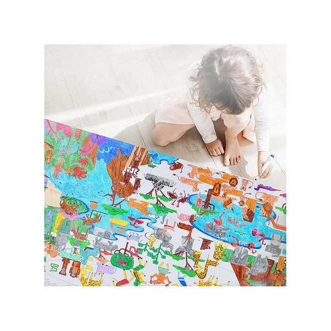 Traveller Africa Coloring Poster - Educational Geography for Kids 3+