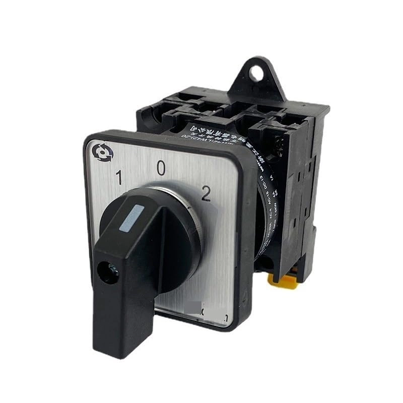 RUAJOGYNVM Rotary Cam Switch - DIN Rail Mounting 3 Position 2 Poles 20A