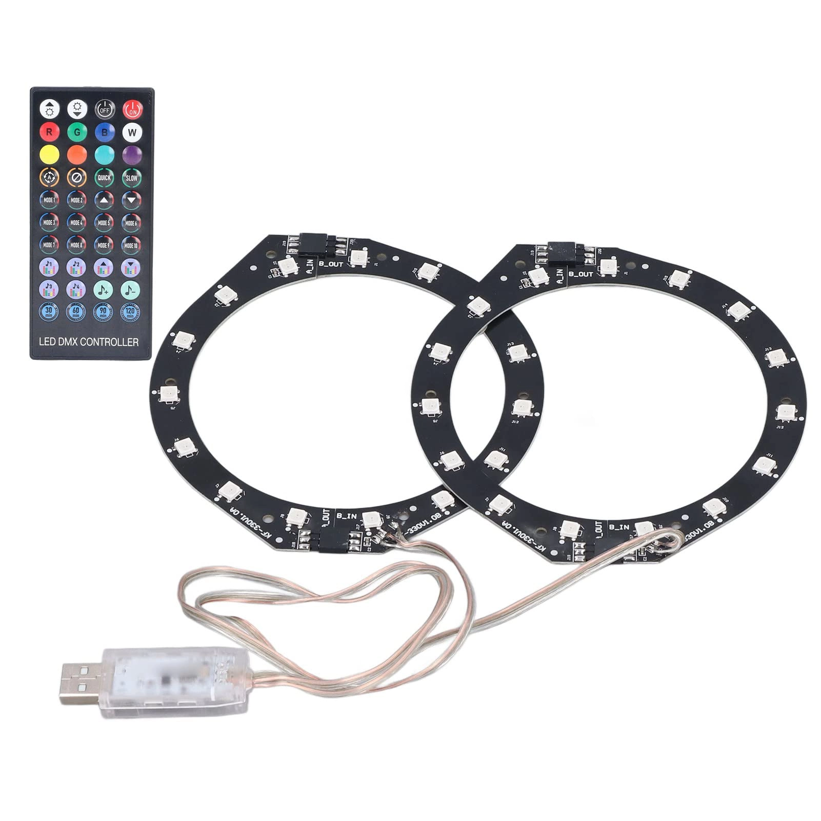 Omquot RGB LED Ring Light - LED Console Lights Colorful RGB