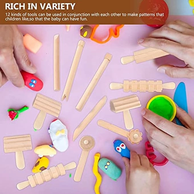 Wooden Dough Tools - 18 months - 3 years