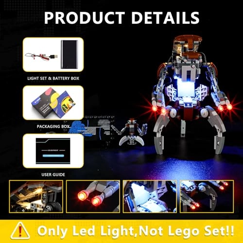 Light Kit for LEGO Droideka 75381 - Plastic Star Wars