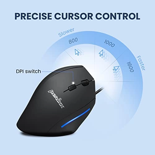 PERIMICE-508 Vertical Ergonomic Mouse - USB