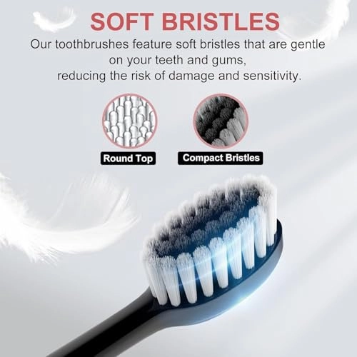Electric Toothbrush - Ultrasonic USB Rechargeable 4 Brush Heads
