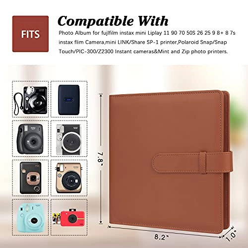 2x3" 256 Pockets PU Leather Photo Album