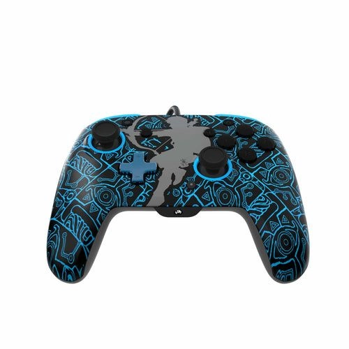 Nintendo Switch Sheikah Shoot Rematch Glow Wired Controller Black/Blue