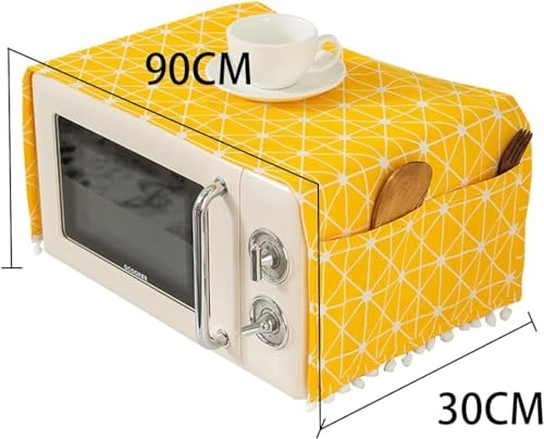 Universal Dustproof Cover - 30 * 90cm Yellow Side Storage Pockets