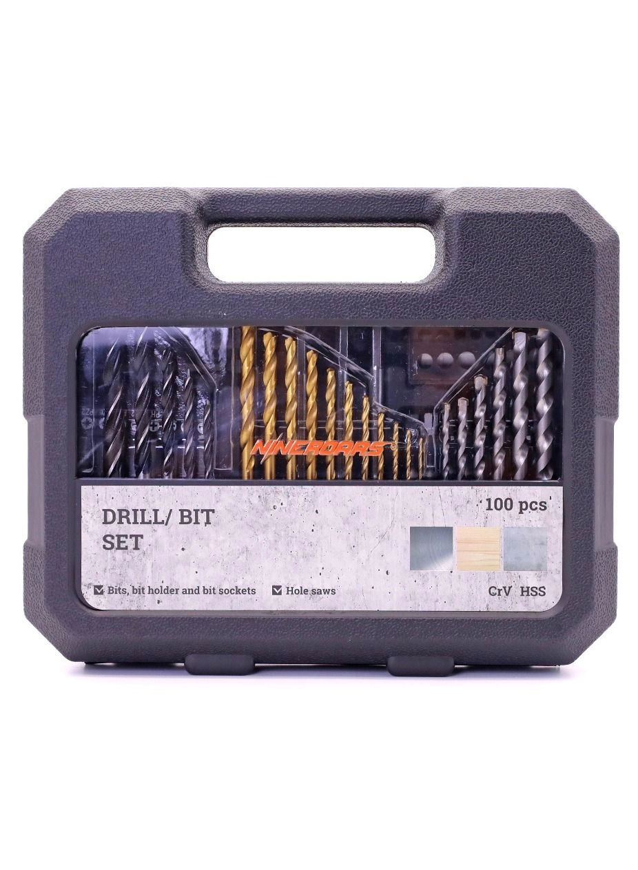 Combined Drill Bit Toolbox - 100 Pieces Set