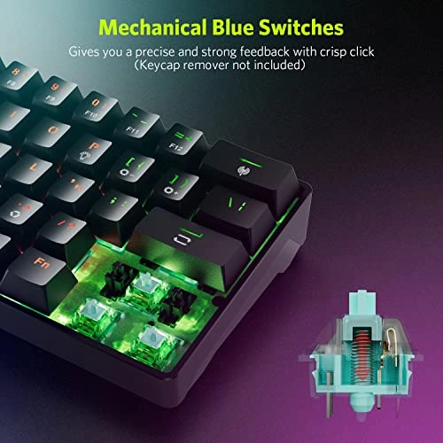 61 Keys RGB Compact Mechanical Gaming Keyboard - Wireless/Wired
