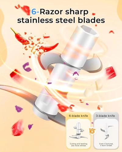 Mini Electric Chopper - 250ML USB Rechargeable