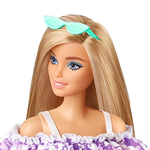 Barbie Loves The Ocean - Plastic Purple Floral Dress Ages 3+