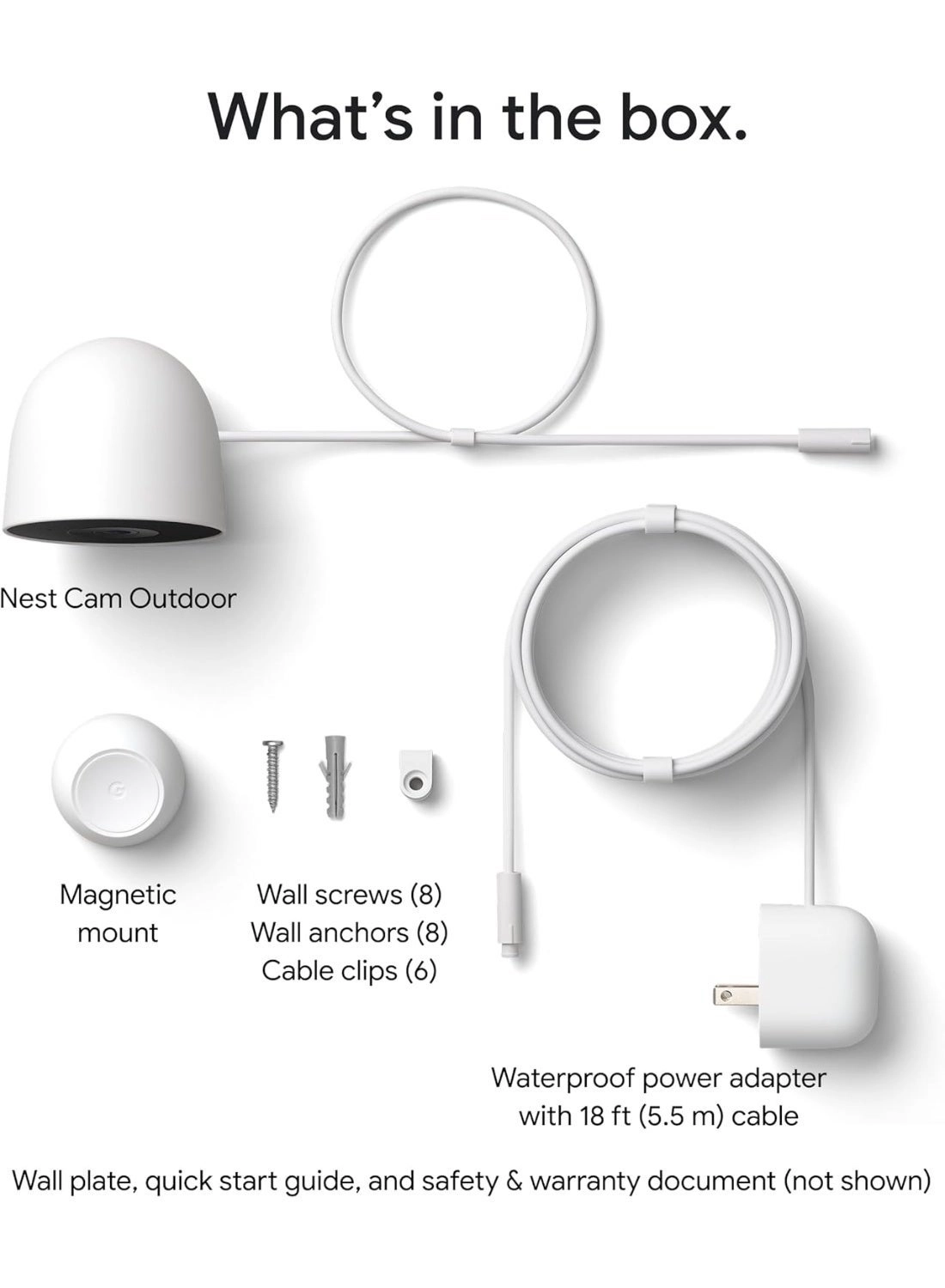 Nest Cam Outdoor (Wired, 2nd Gen) - 2K HDR Pack