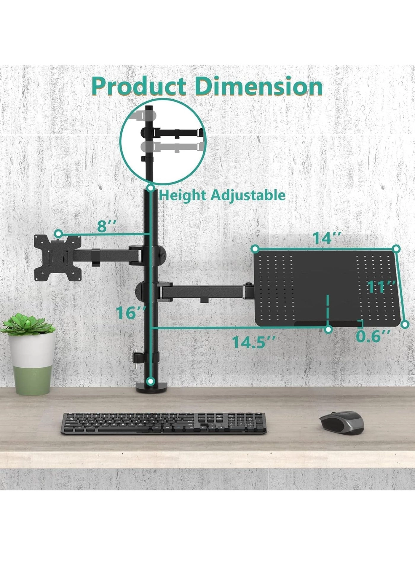 Laptop and Monitor Stand - 27 inches