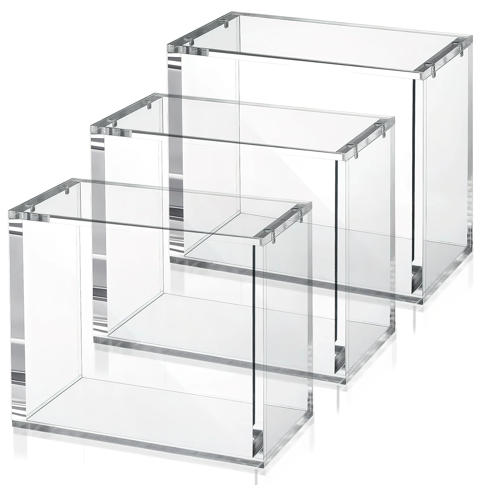 YEXEXINM Acrylic Magnetic Case - 3 Pack 5mm+8mm Thick Magnetic Closure