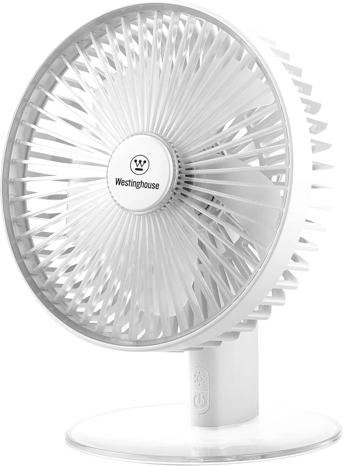 Rechargeable Desk Fan - LED Night Light 4-Speed USB