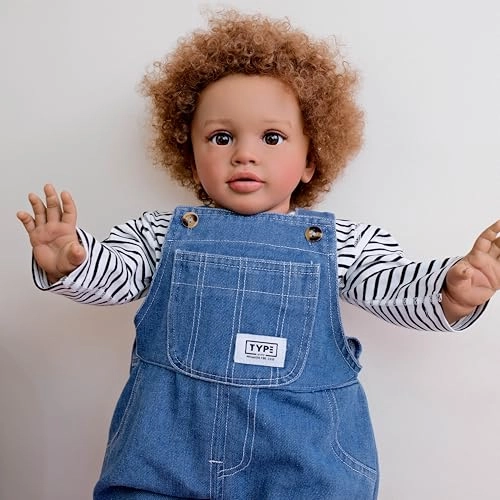 Pippa Reborn Baby Doll - 26 inch Cotton Vinyl Hand-rooted Curly Hair Ages 3+