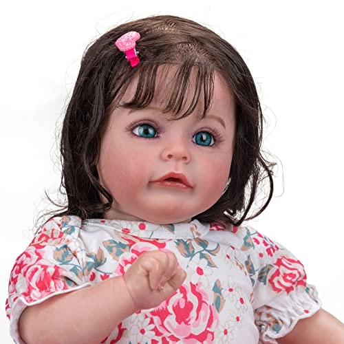 Sue-Sue Reborn Doll - 24 Inch (61 cm) hand-rooted fibre hair Blue Eyes