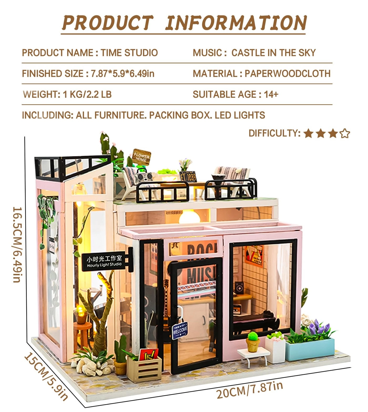 DIY Miniature Dollhouse Kit - 124 scale