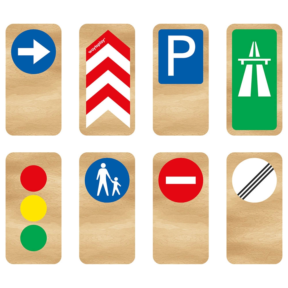 waytoplay Traffic Signs Road Blocks - 8pcs