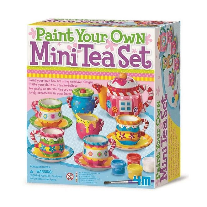 STRBOXONG Kids Tea Set Painting Kit - Paint Your Own 13 pcs. 8+ Years