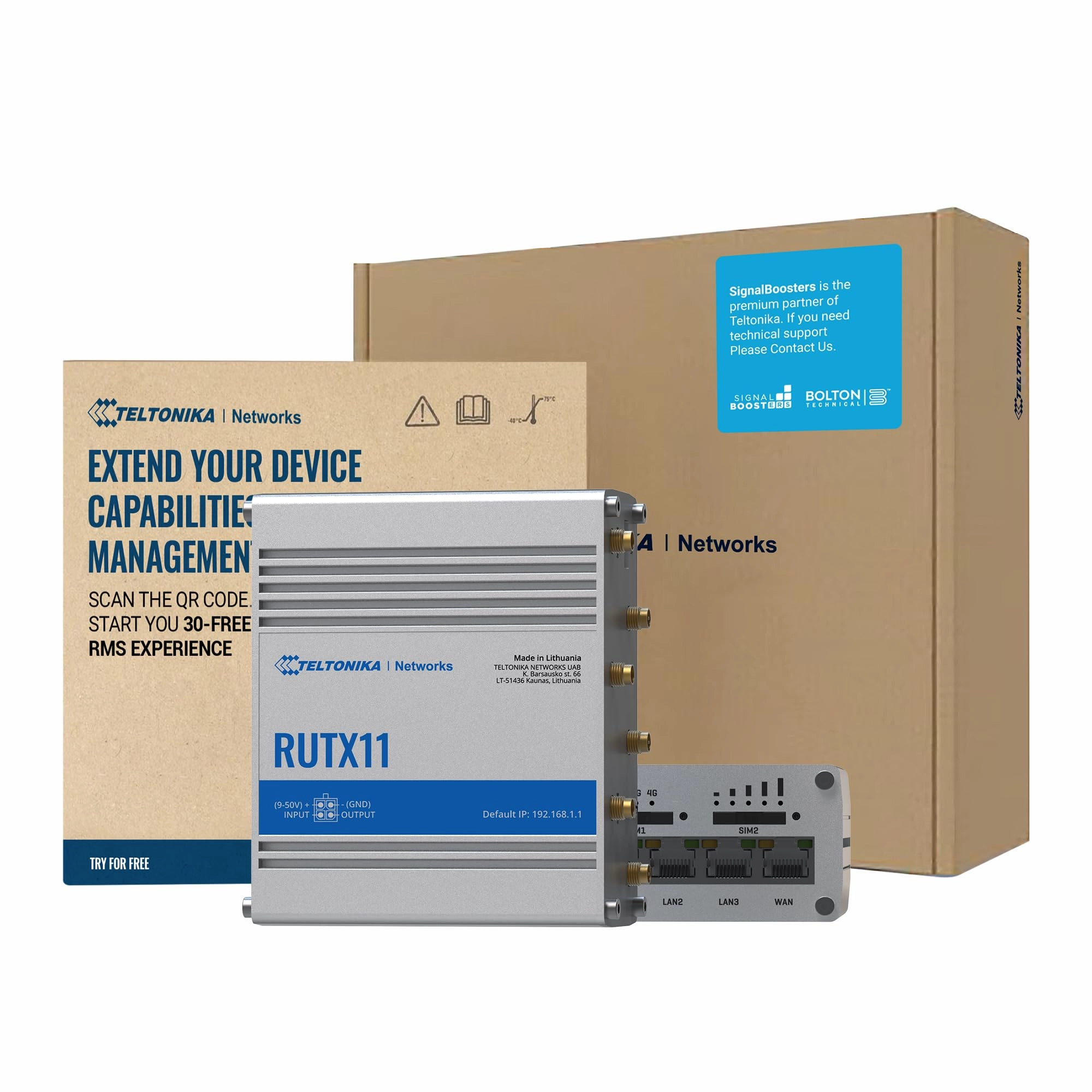 Teltonika Networks RUTX11 - 4G LTE Wi-Fi 5 300 Mbps
