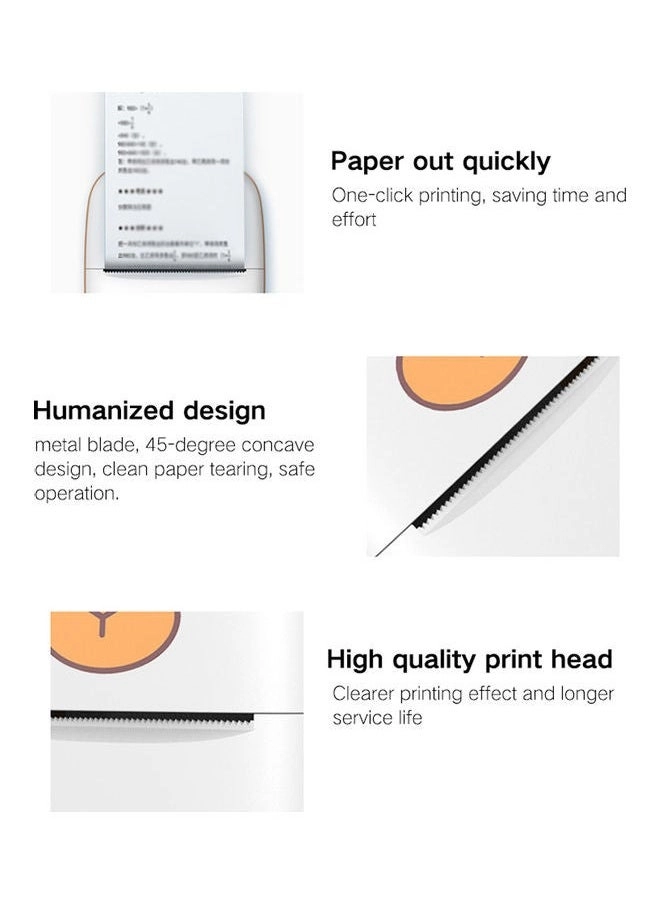 Wireless Mini Photo Printer White/Green