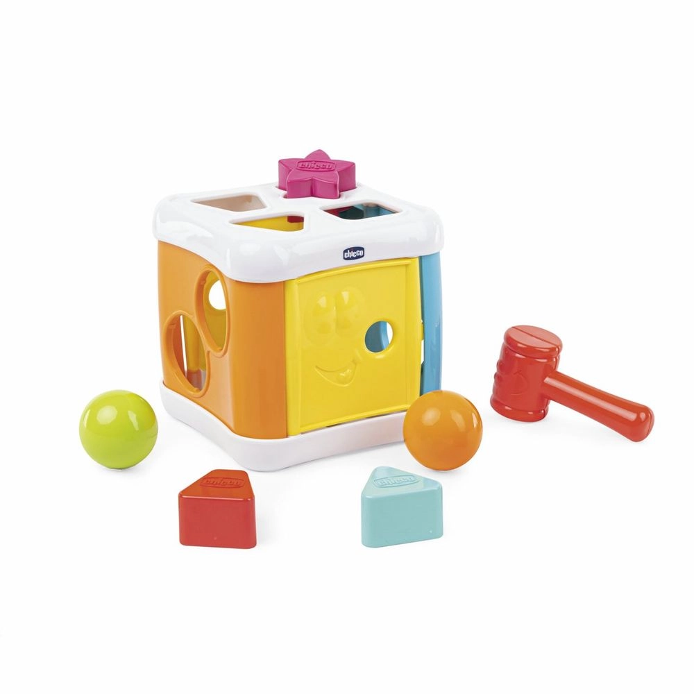 Chicco Smart2play Sort & Beat Cube Sorter - Suitable for 10 Months & Above. 8pcs