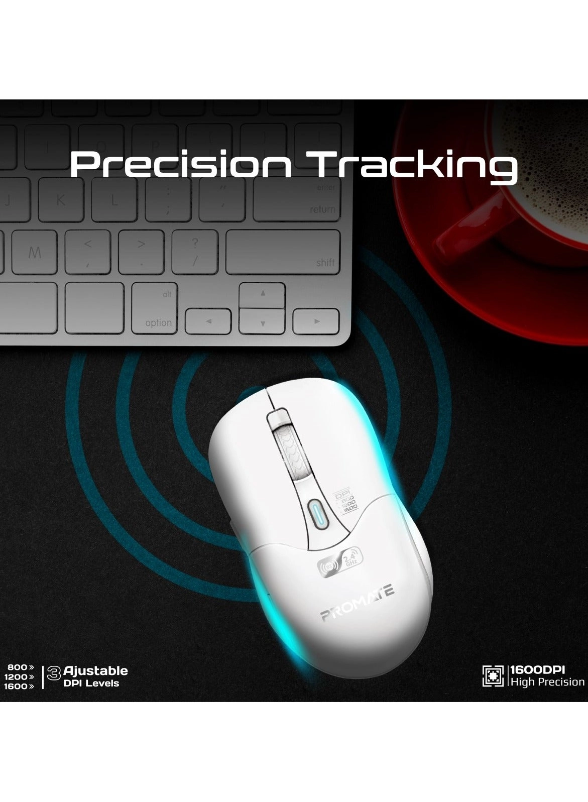 Kitt Ergonomic Optical Mouse - Wireless