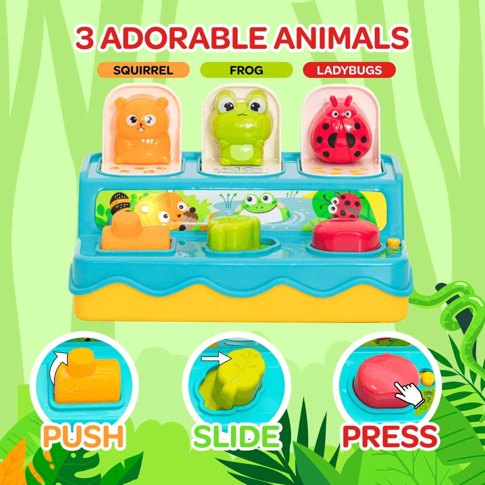 Pop Up Animals Toy - Suitable for 2 years and above