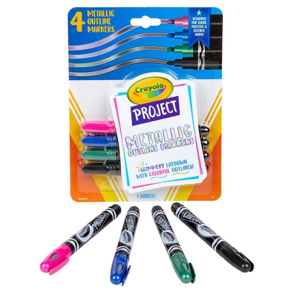 Project Metallic Outline Markers - Multi Colour