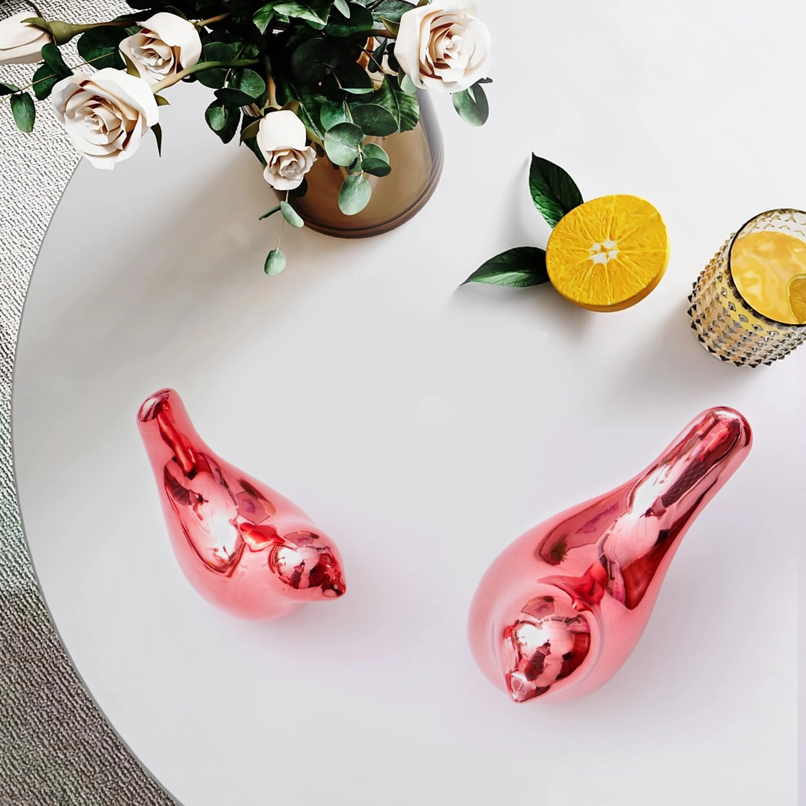 White Birds Statues - Ceramic