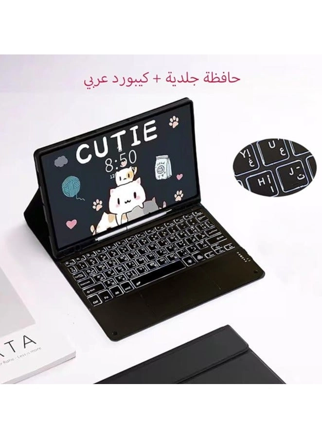 Rotatable Backlit Keyboard Case with Trackpad and Smart Connector with Screen Protector for iPad 10.9-inch (10th Gen, 2022)